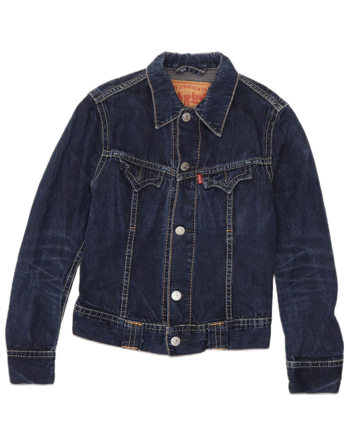 Levi's ženska jakna od kratkog trapera UK 10 Small Blue Cotton