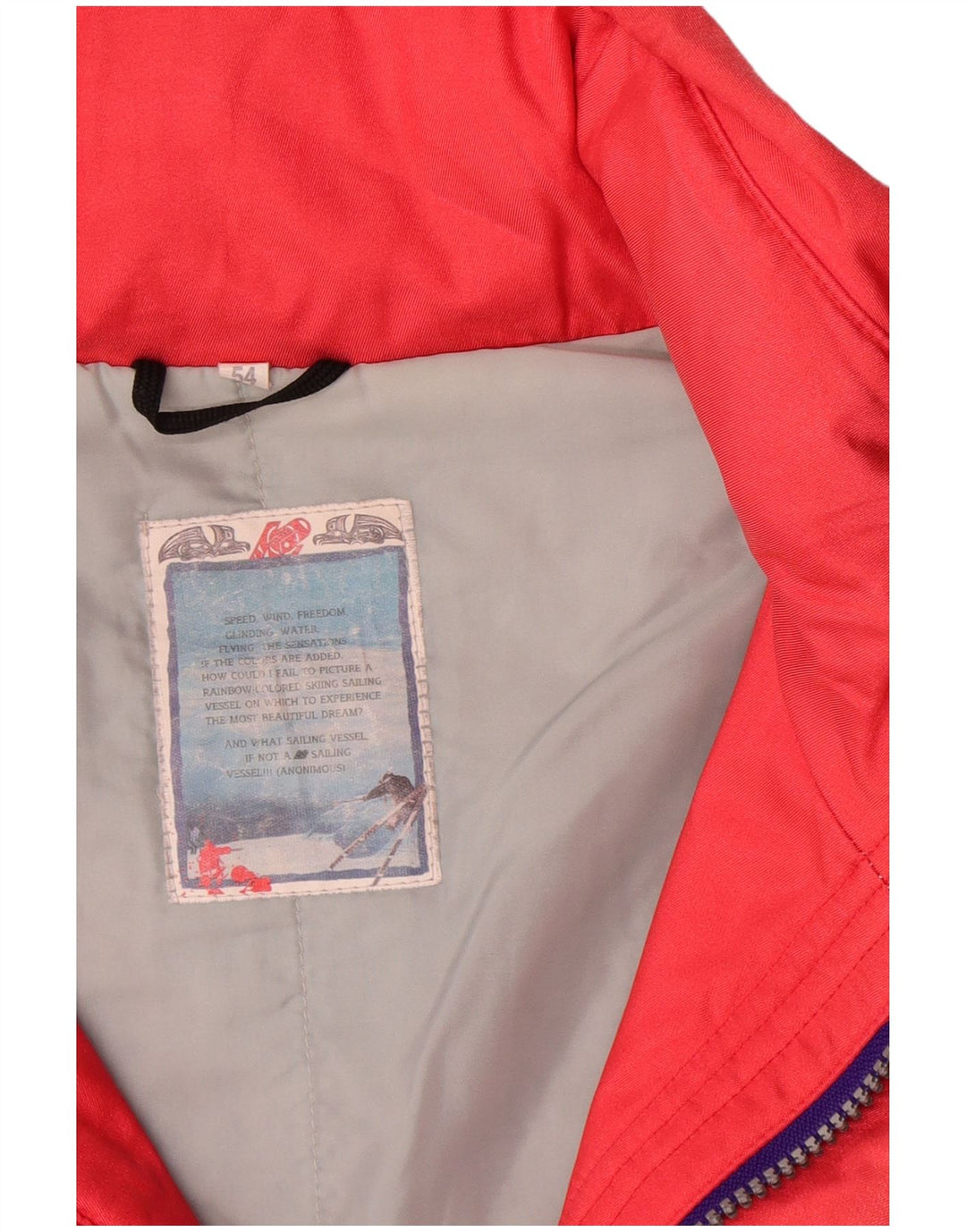 Vintage muška skijaška jakna IT 54 XL višebojni poliamid u boji