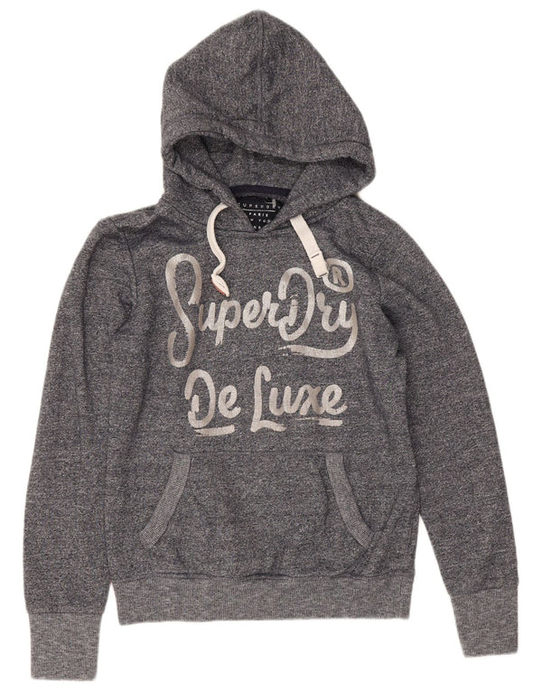 Superdry ženska majica s kapuljačom s kapuljačom s kapuljačom UK 12 srednje tamnoplavi flekasti pamuk