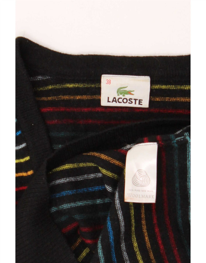 Lacoste ženski džemper s V-izrezom, veličina 38, srednje raznobojne pruge