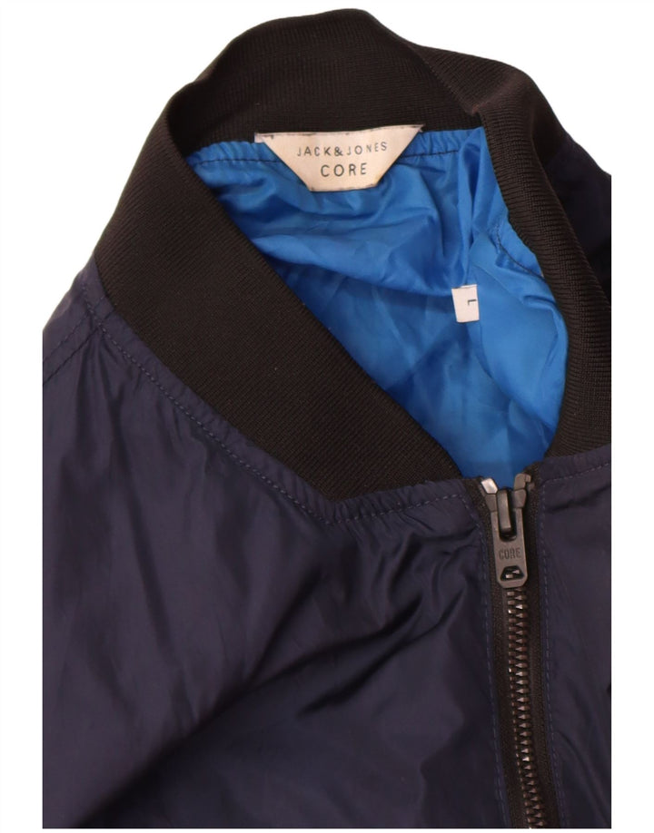 Jack & Jones muška bomber jakna UK 40 veliki mornarsko plavi najlon