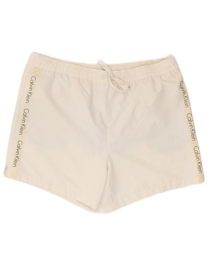 Calvin Klein muške kratke hlače za kupanje s grafičkim motivima, veliki bijeli poliester