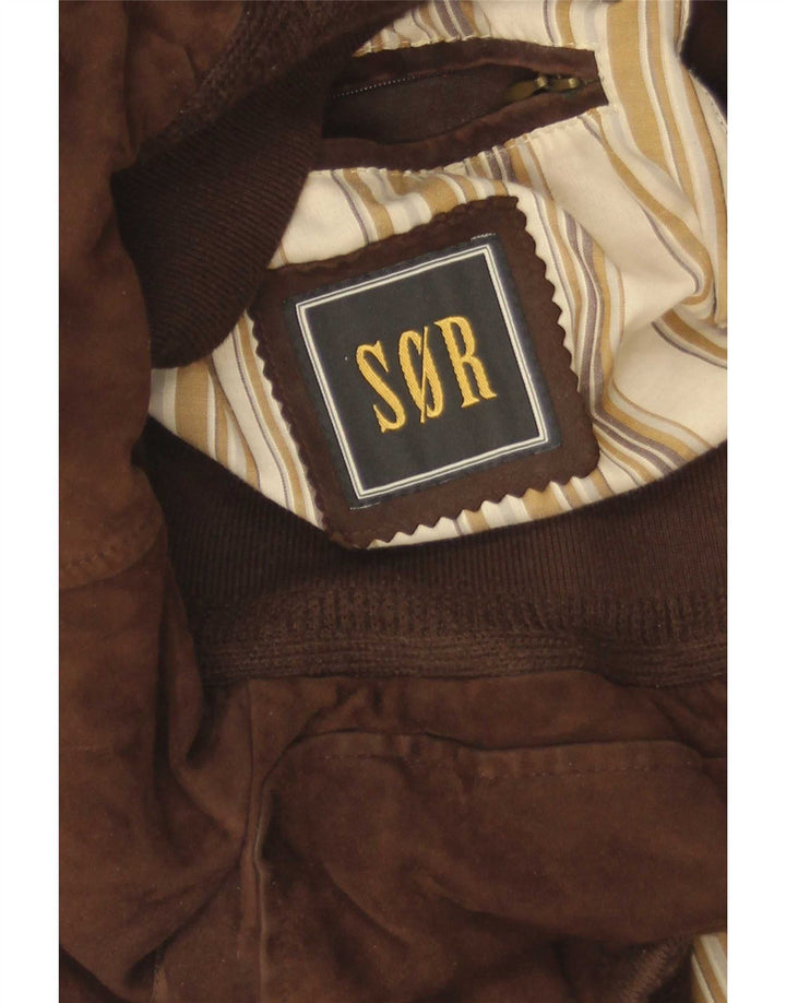 Vintage muška bomber jakna od brušene kože EU 52 XL smeđa