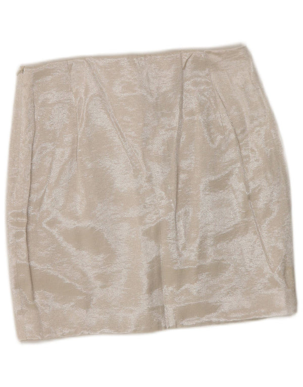 KAREN MILLEN Ženska mini suknja UK 8 Mala W26 bež viskoza