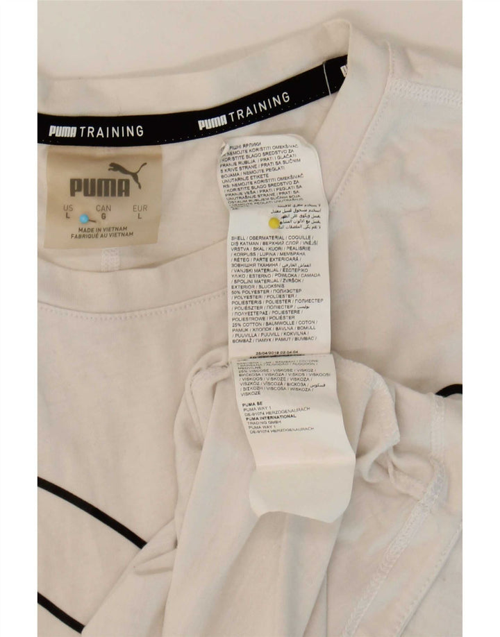 Puma ženska majica kratkih rukava s grafičkim motivima UK 16 veliki bijeli poliester