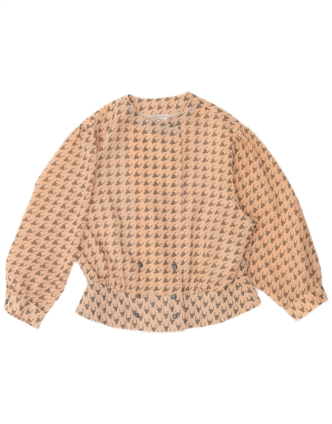 MARKWALD Ženska kratko košulja bluza s 3/4 rukavima EU 40 srednje ružičasta houndstooth