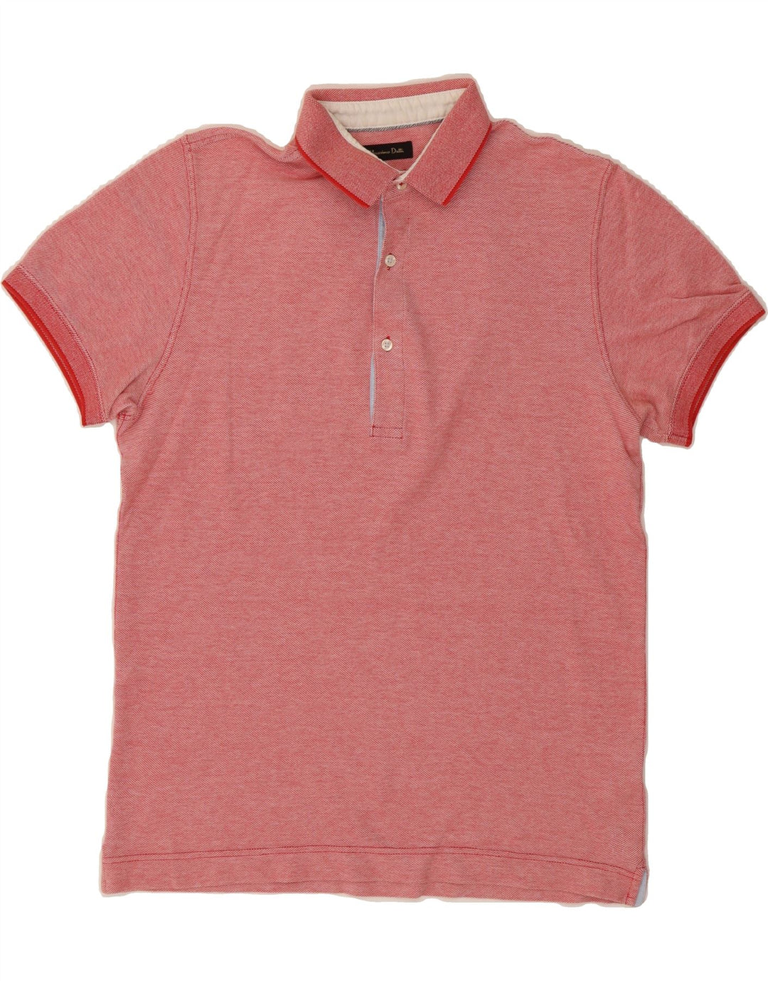 MASSIMO DUTTI Mens Regular Fit Polo Shirt Large Red Cotton Vintage Massimo Dutti and Second-Hand Massimo Dutti from Messina Hembry 