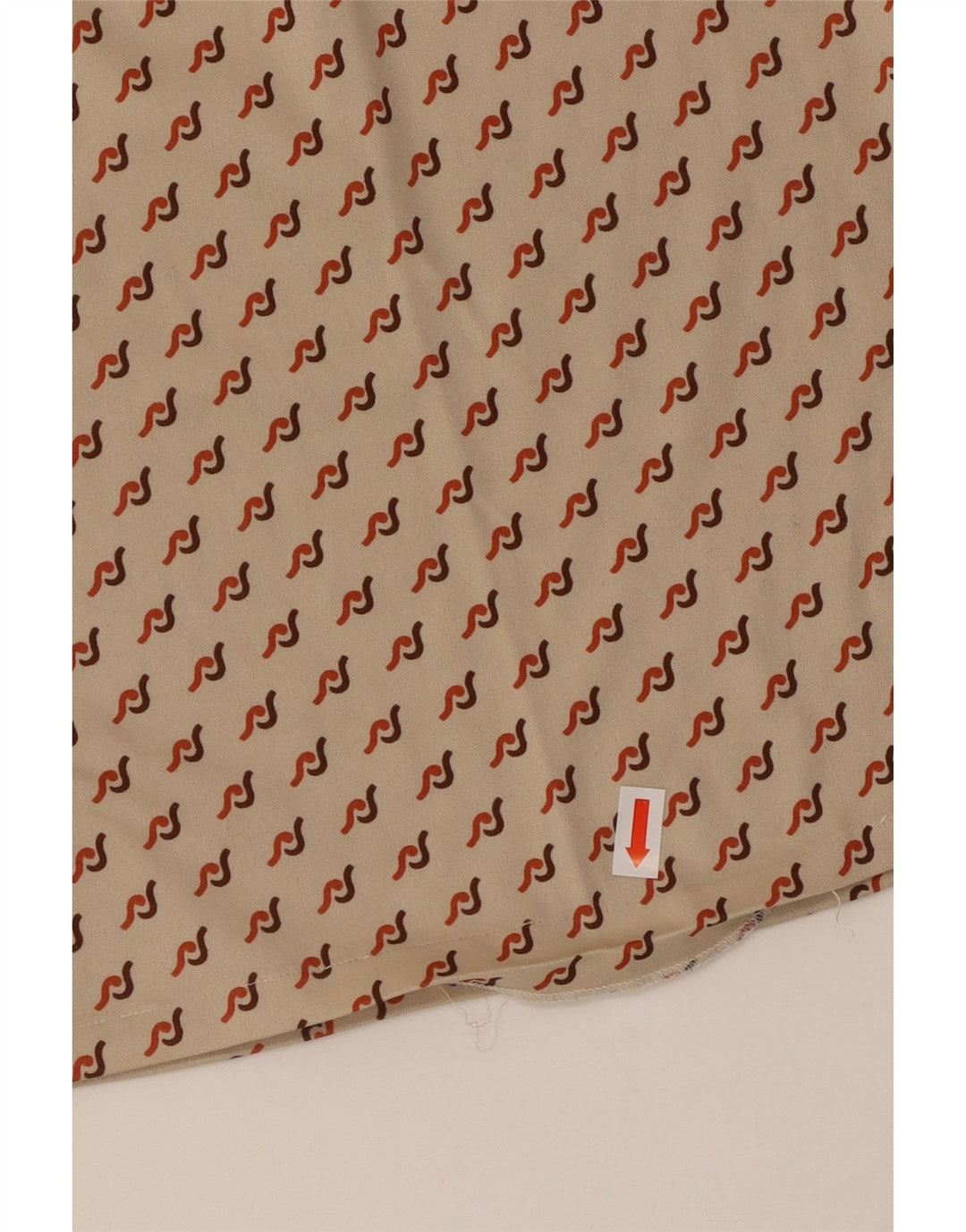 VINTAGE ženska majica majica UK 16 velika bež geometrijska