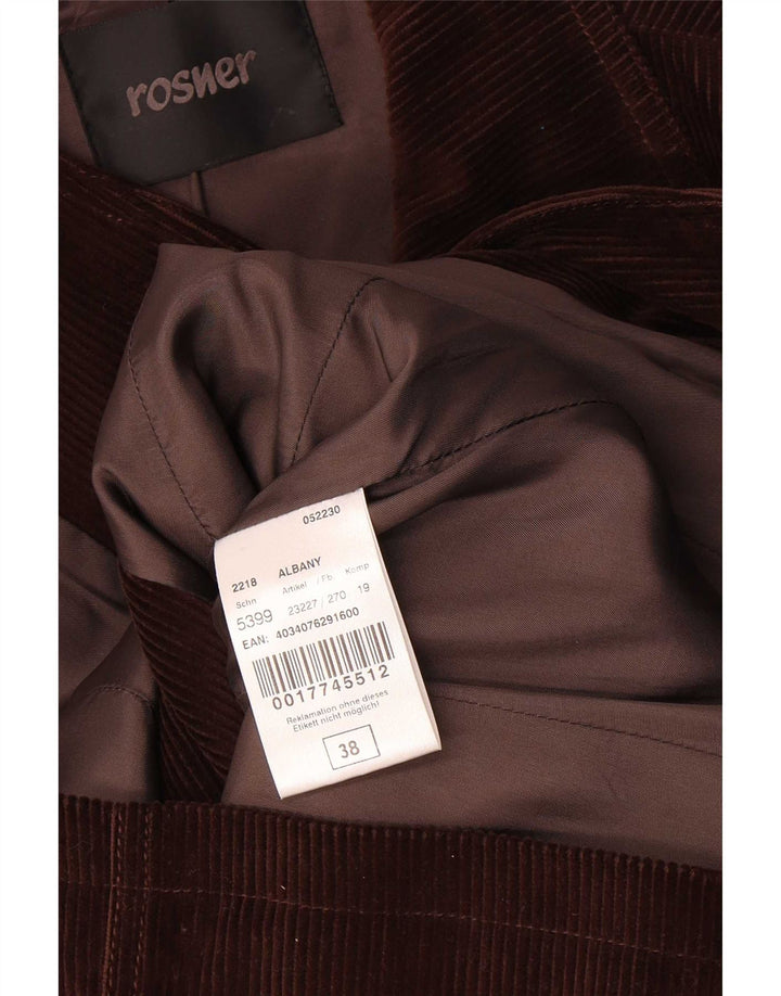Rosnerova ženska jakna od samta s 3 gumba EU 38, srednje smeđa tencel