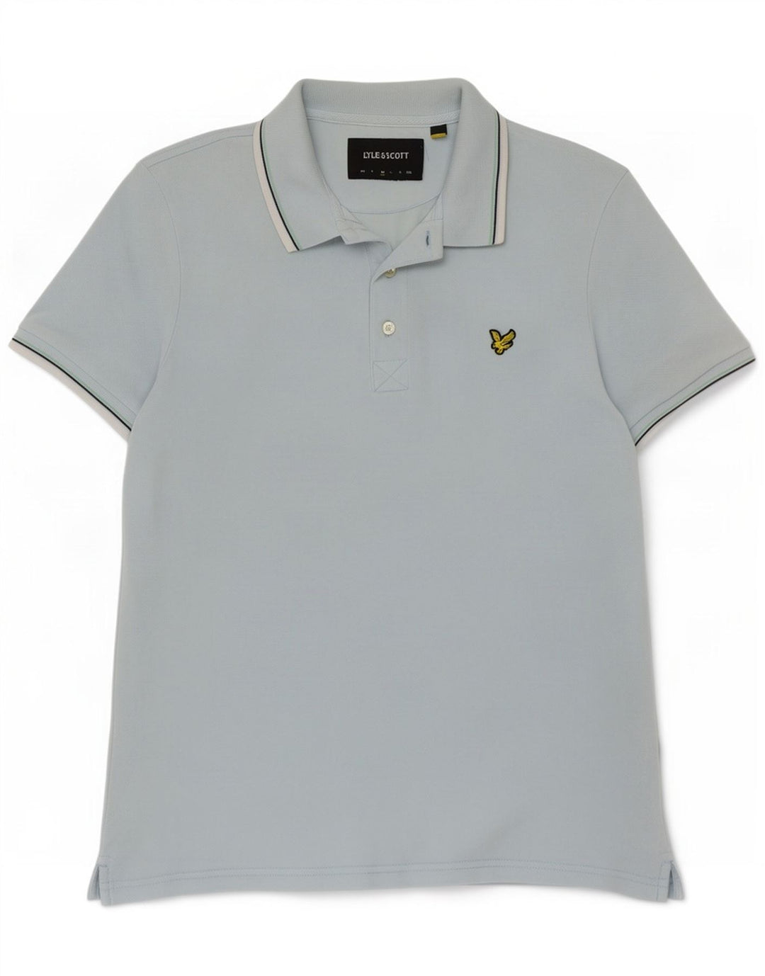 Muška polo majica Lyle & Scott, pamuk na srednje plave pruge