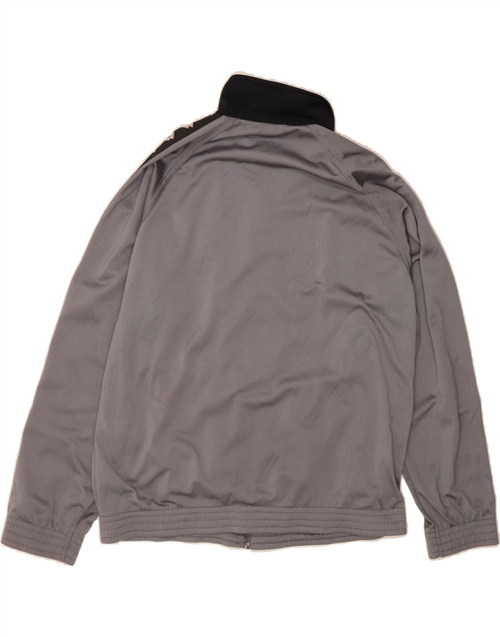 LOTTO Mens Graphic Tracksuit Top Jacket XL Grey Colourblock Polyester Vintage Lotto and Second-Hand Lotto from Messina Hembry 