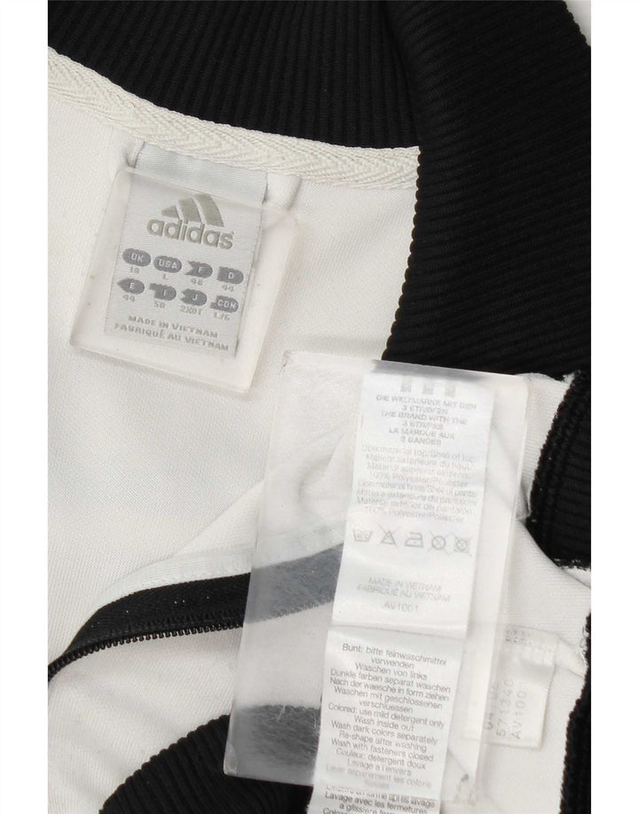 Adidas ženska gornja jakna trenirke UK 18 XL bijeli poliester u boji