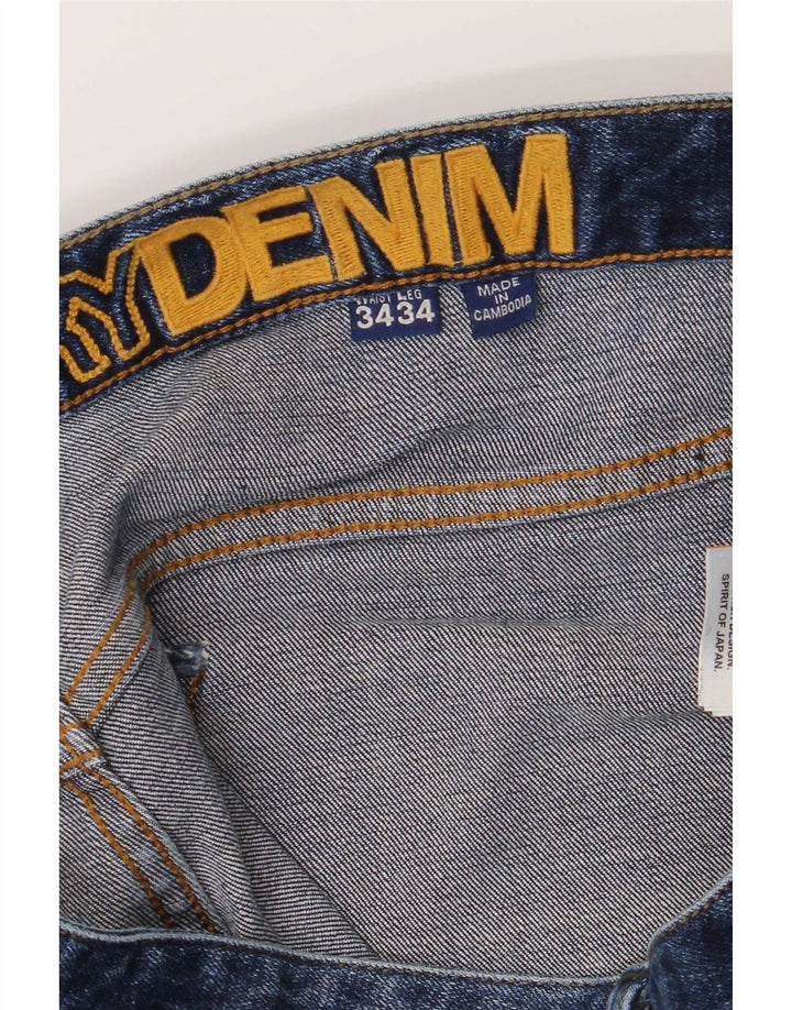 Superdry muške ravne traperice W34 L30 plavi pamuk