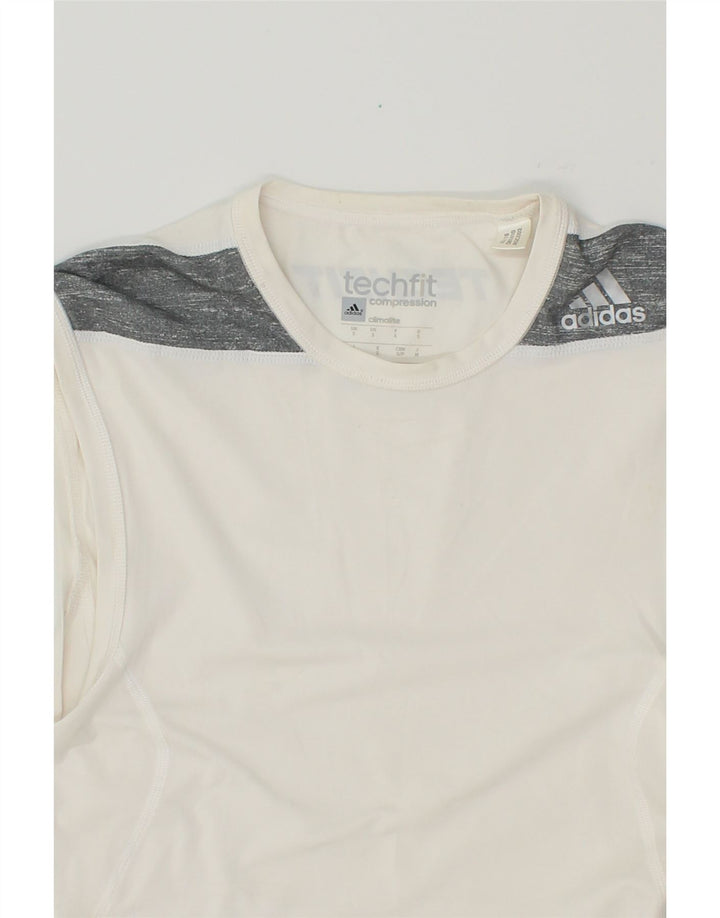 ADIDAS Womens Climalite Vest Top UK 8 Small White Colourblock Polyester Vintage Adidas and Second-Hand Adidas from Messina Hembry 