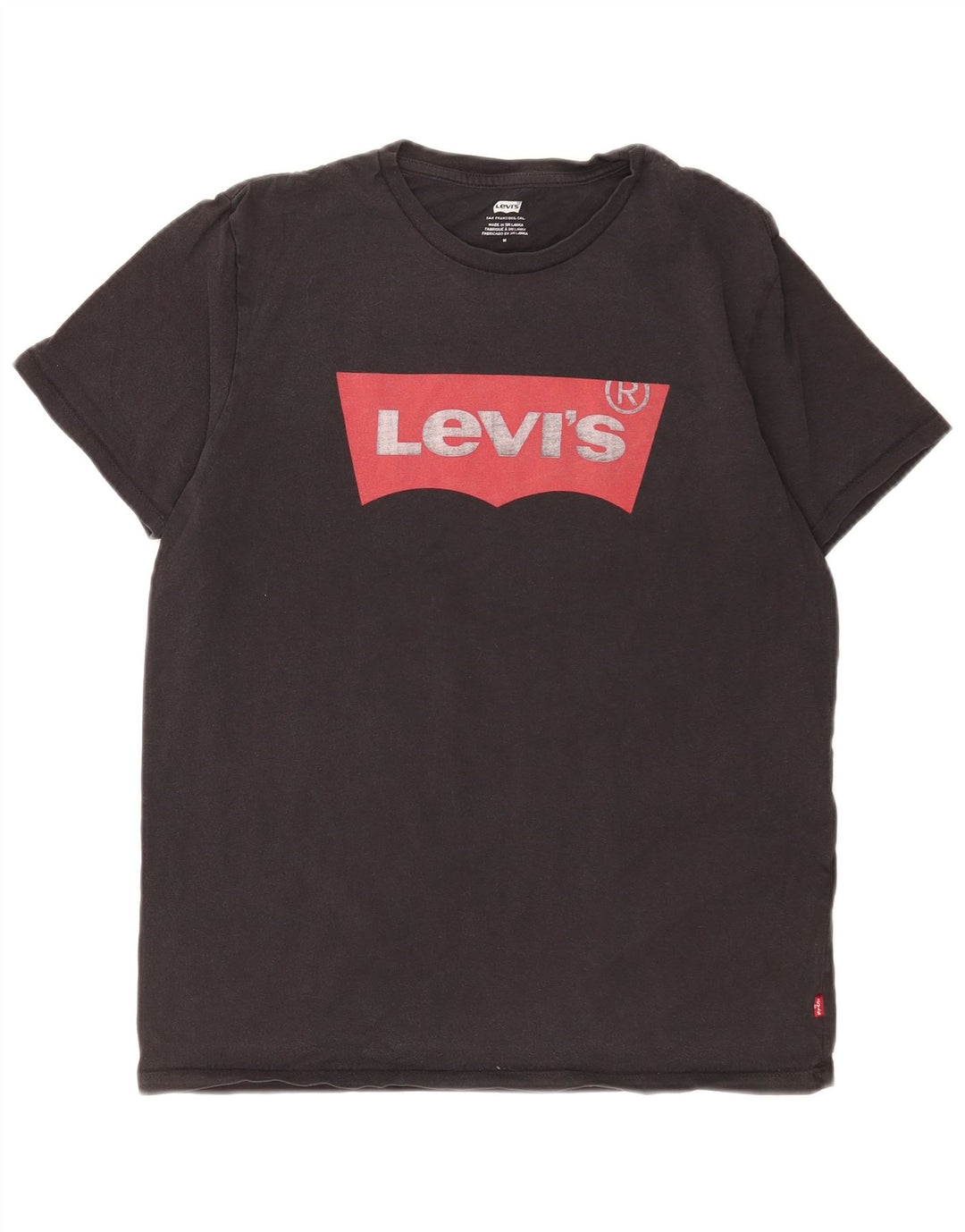 Levi's muška majica kratkih rukava srednje veličine, crni pamuk