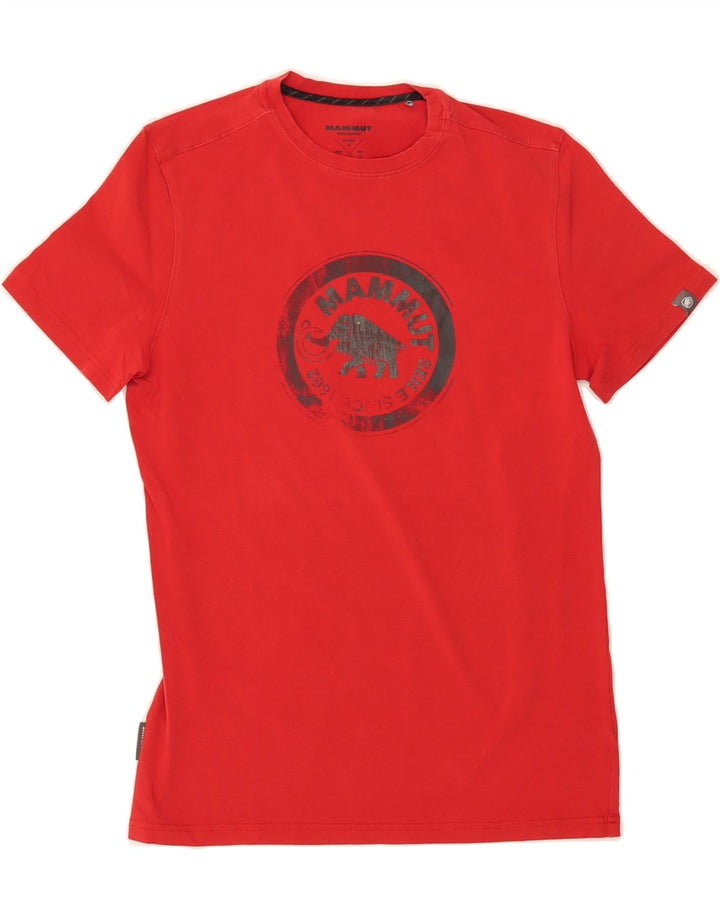 MAMMUT Mens Graphic T-Shirt Top Small Red Vintage Mammut and Second-Hand Mammut from Messina Hembry 