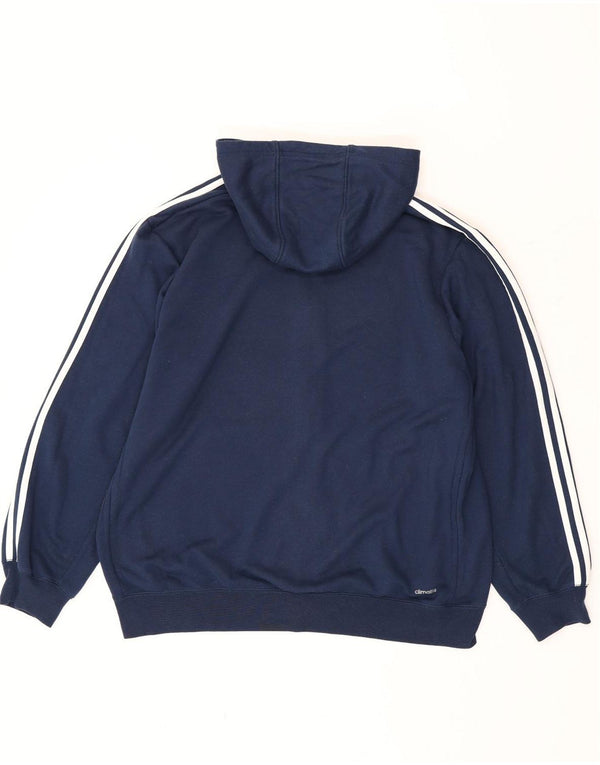 Adidas muški pulover s kapuljačom Climalite XL tamnoplavi poliester