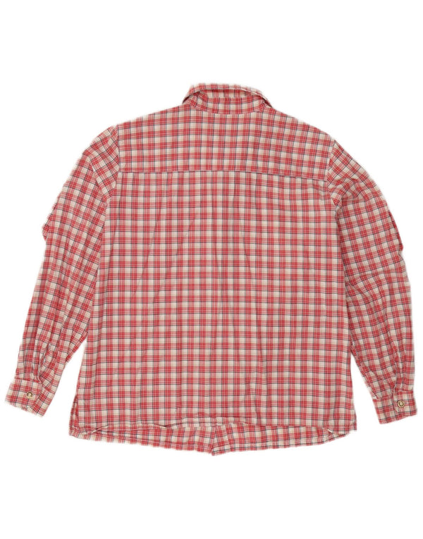 Vintage ženska košulja UK 16 Veliki crveni karirani pamuk