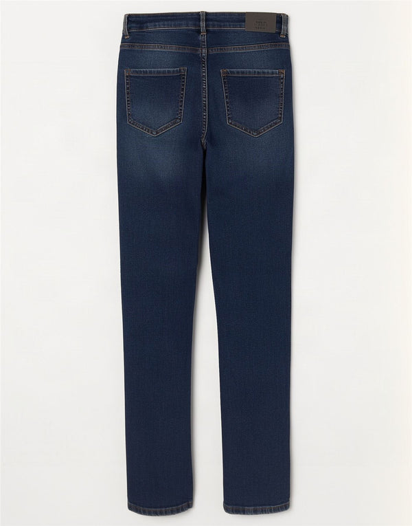 Marks & Spencer Womens Slim Jeans UK 8 Small W26 L27 Navy Blue Cotton