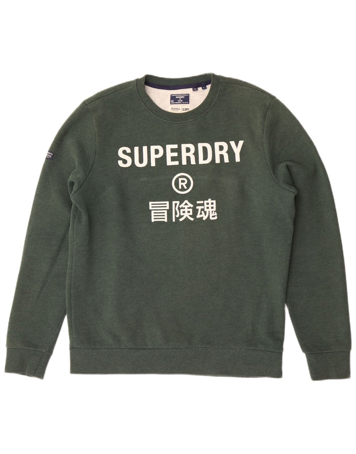 Superdry muška trenirka s grafičkim motivima, veliki zeleni pamuk
