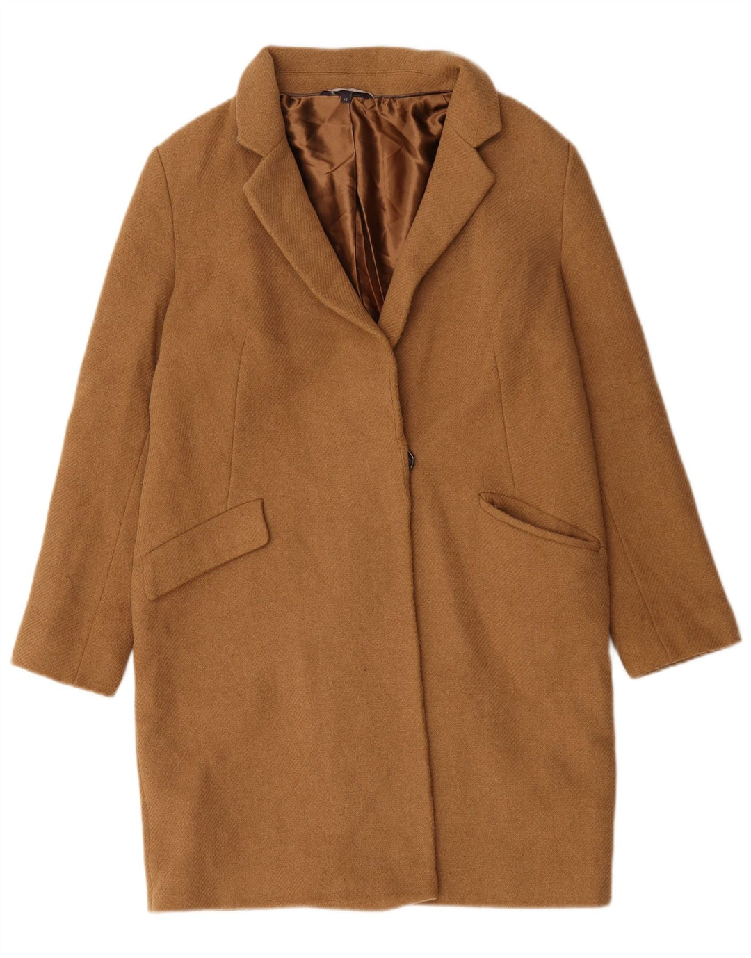 Marks & Spencer ženski preveliki kaput UK 10 Small Beige Wool