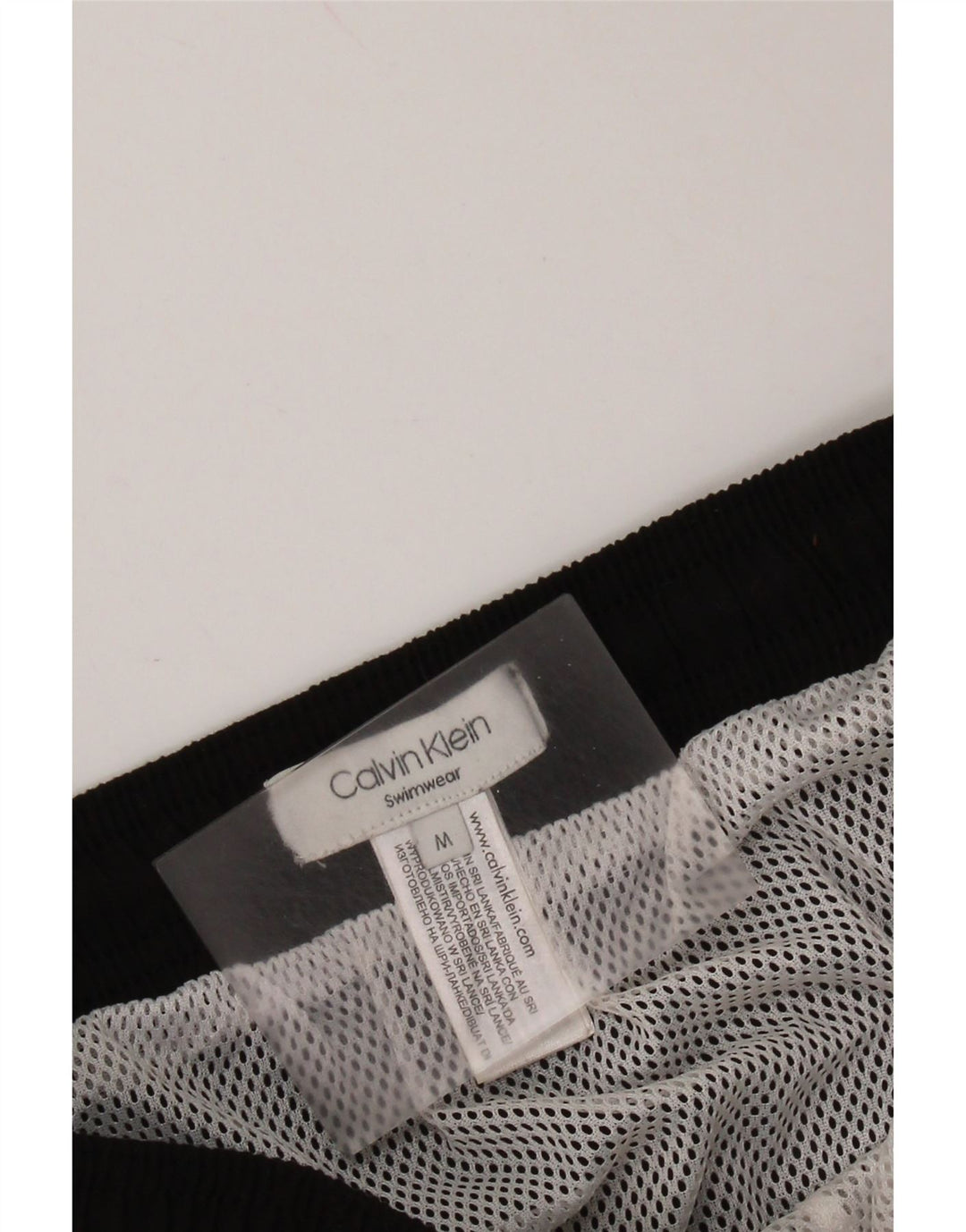 CALVIN KLEIN Ženske kratke hlače za plivanje s grafičkim motivima UK 14 Srednje crni poliester