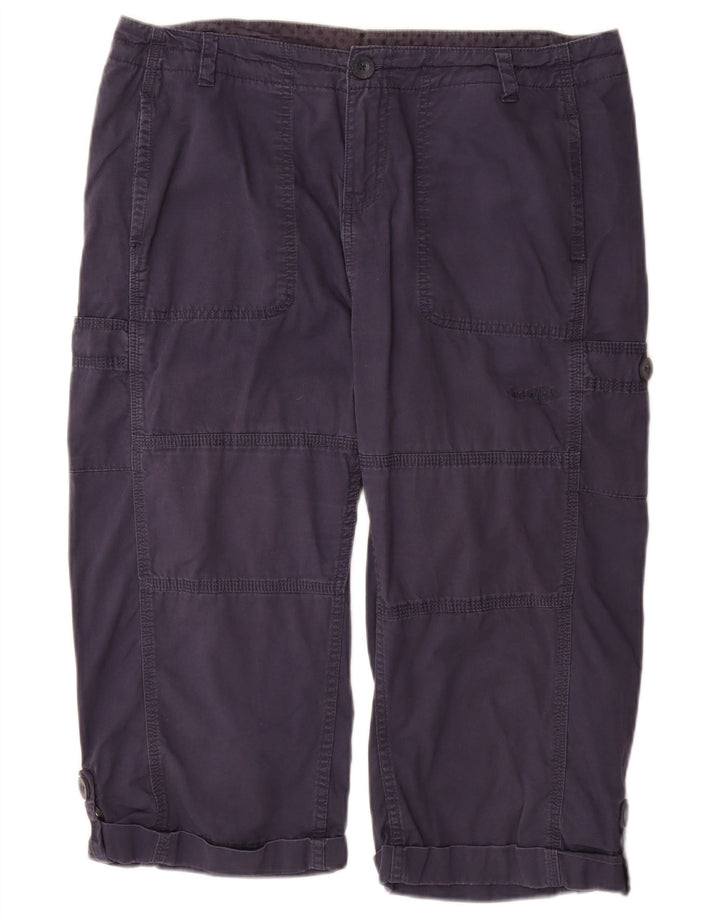 WEIRD FISH Ženske kapri hlače UK 14 Large W34 tamnoplavi pamuk