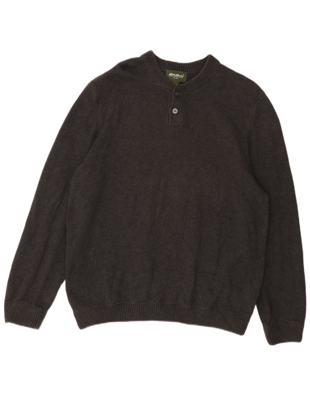 EDDIE BAUER Muški pulover s okruglim izrezom XL sivi pamuk