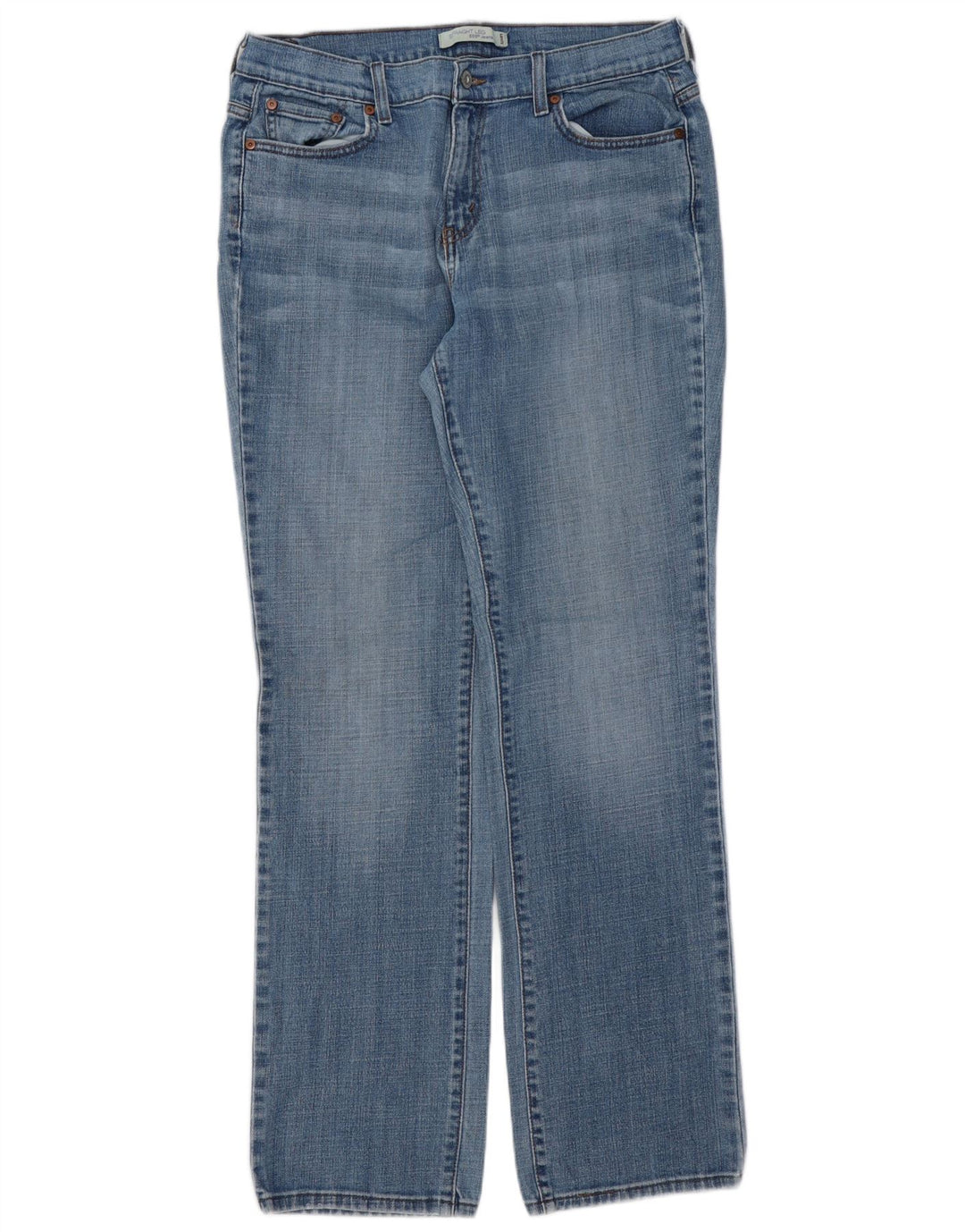 LEVI'S Ženske 505 ravne traperice US 12 Large W34 L34 Plavi pamuk