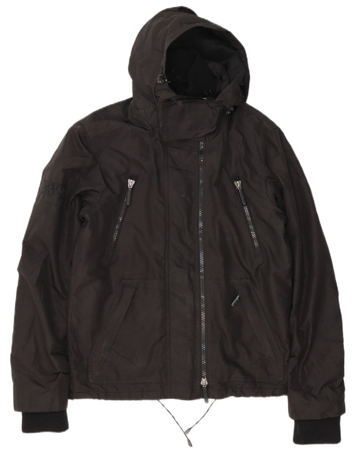 Superdry muška vjetrovka s kapuljačom UK 36 mala crna poliester