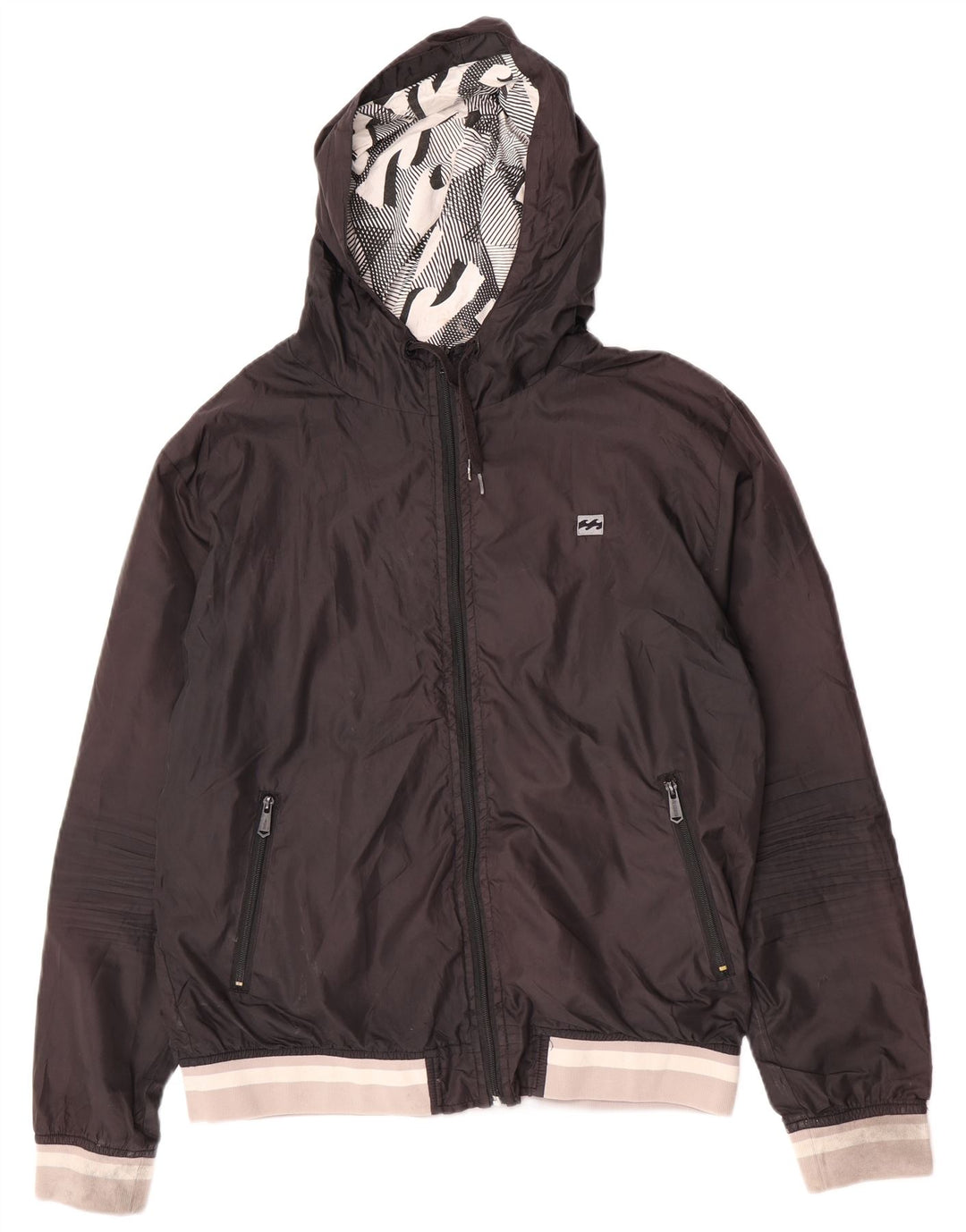 Billabong muška bomber jakna s kapuljačom UK 40 veliki crni poliester