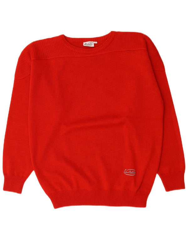 Castello ženski džemper s okruglim izrezom IT 54 2XL crveni poliakril