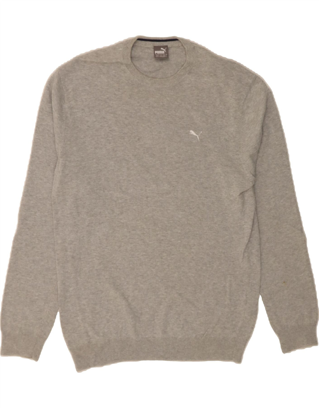 PUMA Mens Crew Neck Jumper Sweater Large Grey Cotton Vintage Puma and Second-Hand Puma from Messina Hembry 