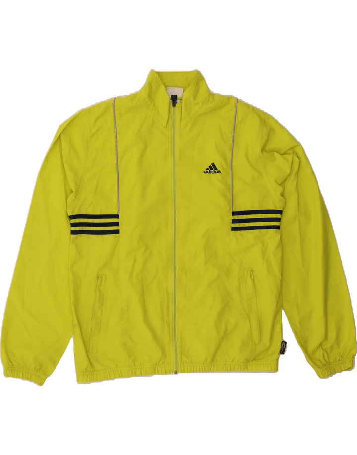 ADIDAS Mens Climashell Tracksuit Top Jacket Medium Yellow Polyester Vintage Adidas and Second-Hand Adidas from Messina Hembry 
