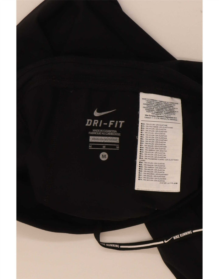 Nike Ženske Dri Fit Leggings UK 12 srednje crne najlonske