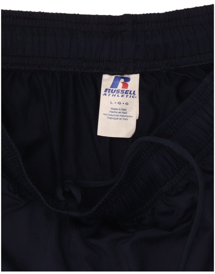 RUSSELL ATHLETIC Mens Sport Shorts Large  Navy Blue Polyester