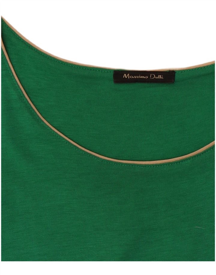 Massimo Dutti ženska pomaknuta haljina bez rukava UK 8 Mala zelena