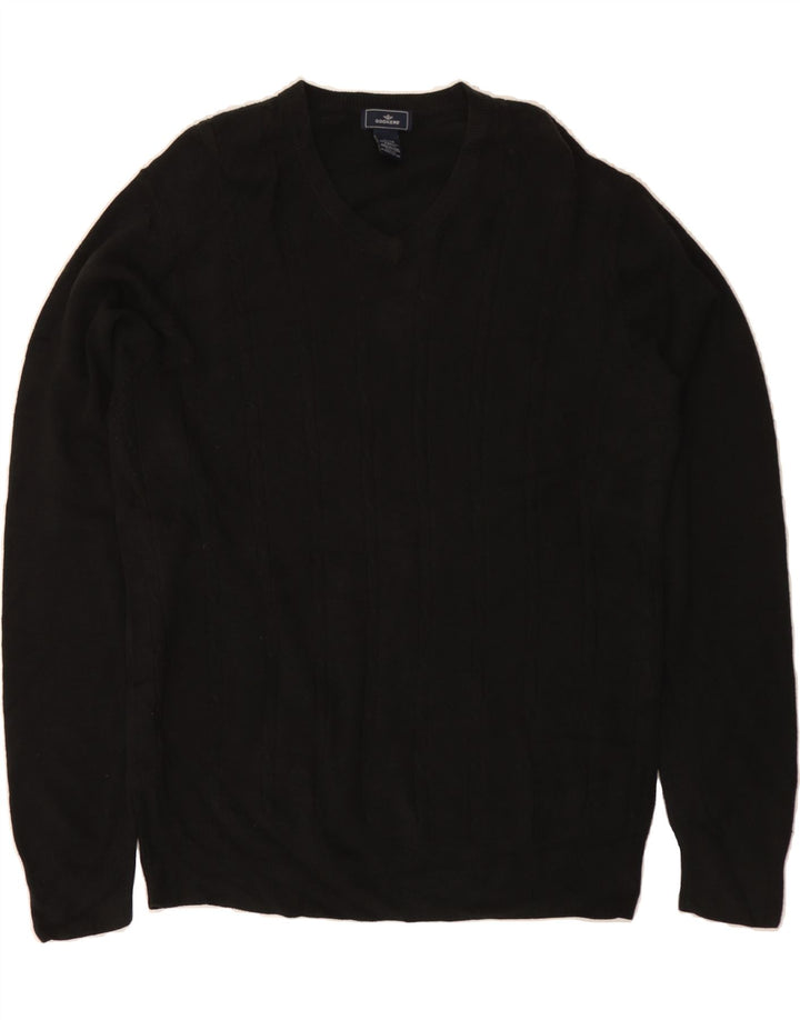 DOCKERS Mens V-Neck Jumper Sweater XL Black Acrylic Vintage Dockers and Second-Hand Dockers from Messina Hembry 