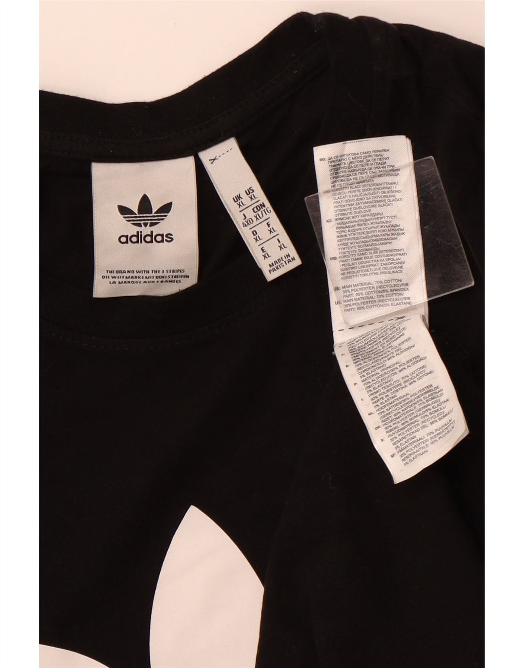 ADIDAS ženska majica kratkih rukava s grafičkim motivima UK 18 XL crni pamuk