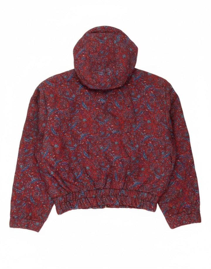 oltre ženska prevelika bomber jakna s kapuljačom UK 10 Small Red Paisley