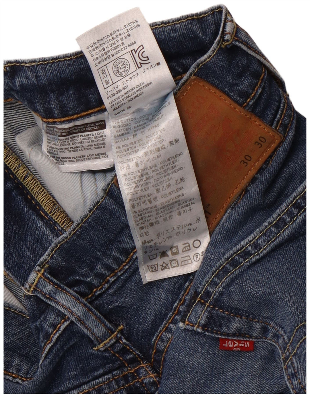 Levi's muške 501 uske traperice W30 L30 plavi pamuk