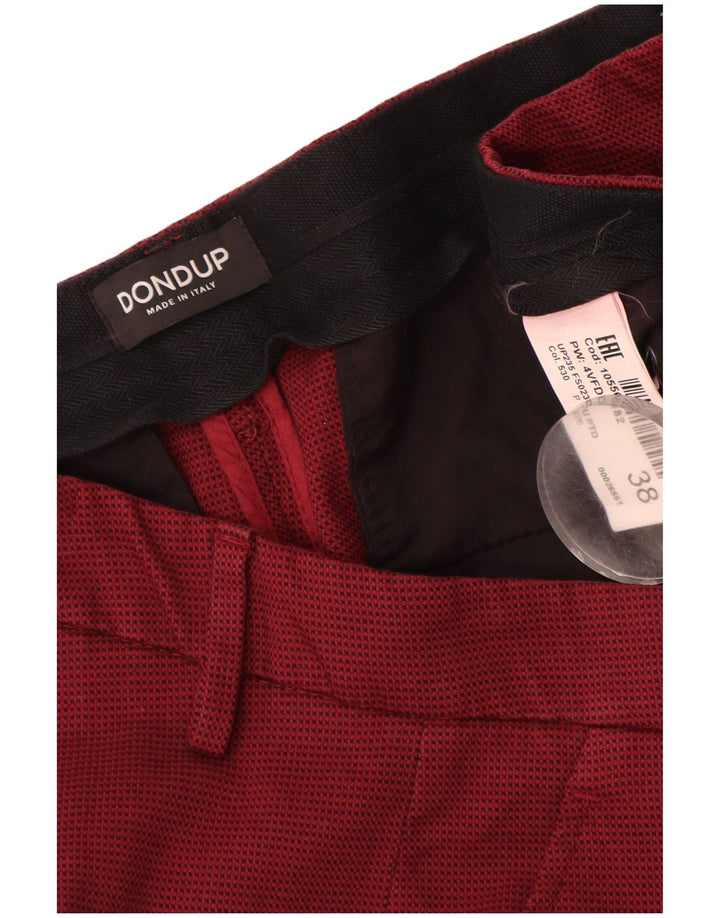 Dondup muške uske chino hlače W38 L32 kestenjasti pamuk