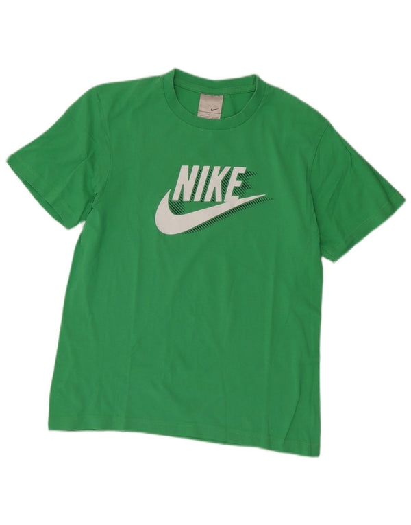 Nike Boys Graphic T-Shirt Top 12-13 Years Large Green Pamuk