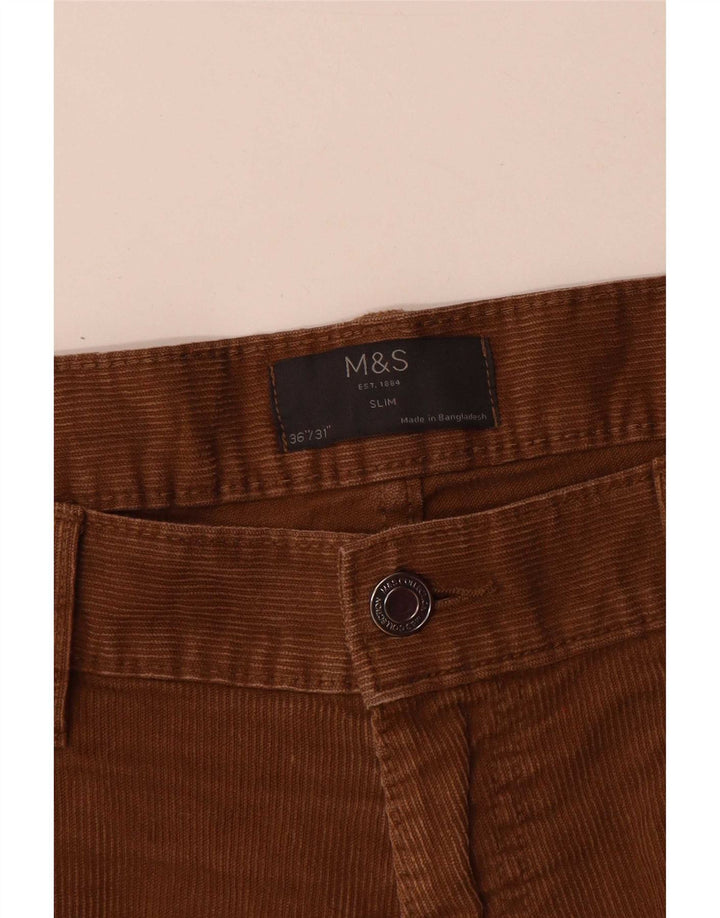 Marks & Spencer muške uske kratke hlače od samta W36 velike smeđe