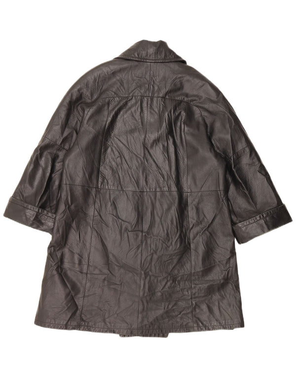 VINTAGE ženski kožni kaput IT 48 XL crni