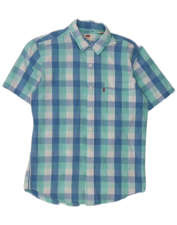 Levi's standardna muška majica kratkih rukava Mala plava gingham pamuk