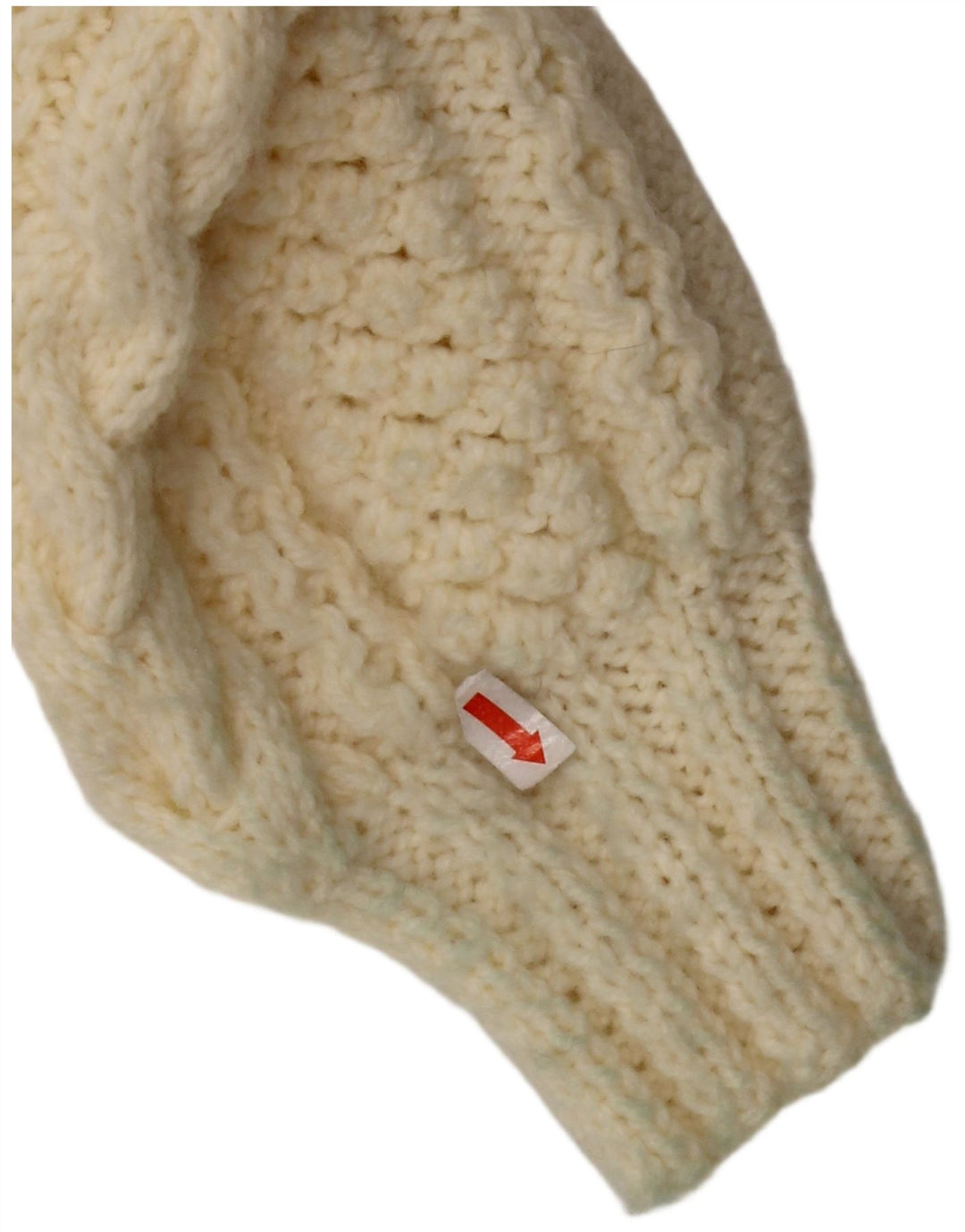 VINTAGE ženski džemper s okruglim izrezom UK 14 Large Off White