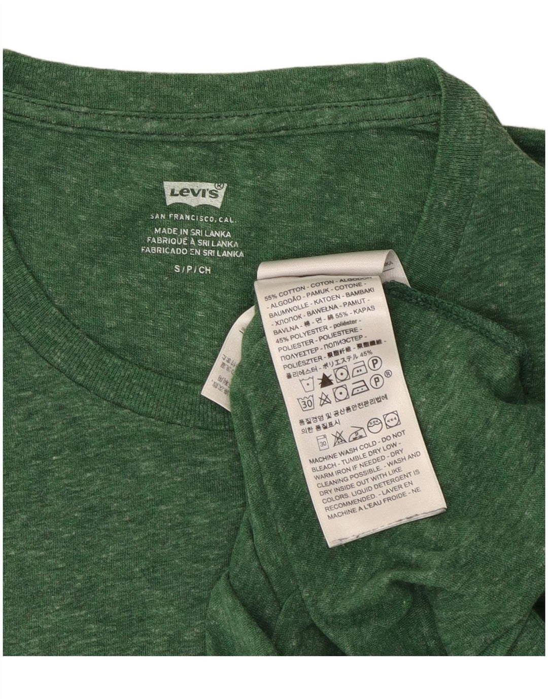 Levi's muška majica kratkih rukava Mali zeleni flekasti pamuk