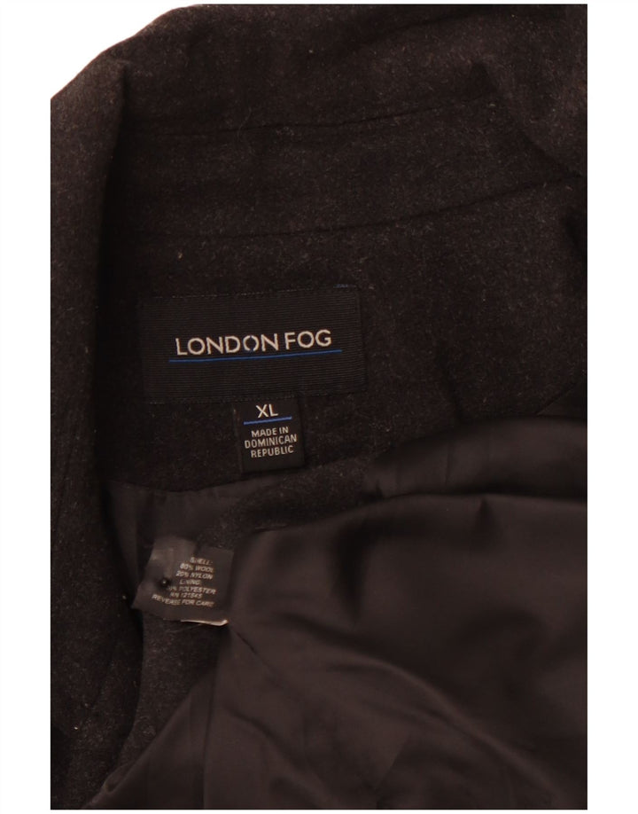 LONDON FOG Ženski graškasti kaput UK 18 XL crna vuna