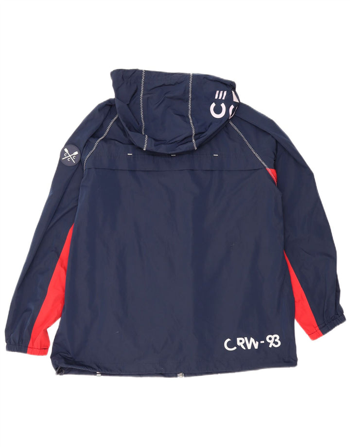 Crew Clothing Ženska grafička kišna jakna UK 12 srednje tamnoplave boje